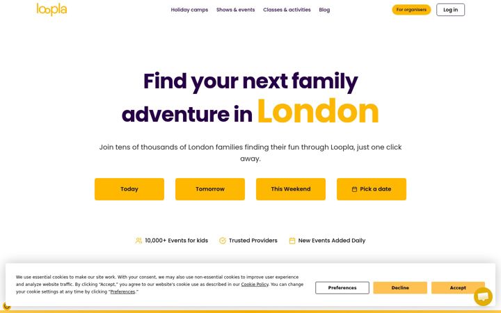 Screenshot of loopla.com
