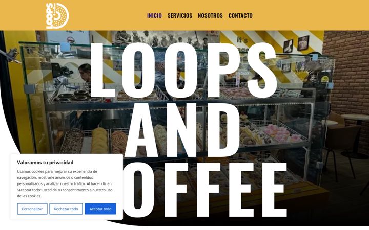 Screenshot of loopsandcoffee.net