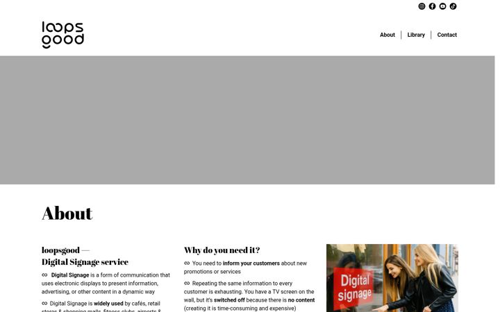 Screenshot of loopsgood.com