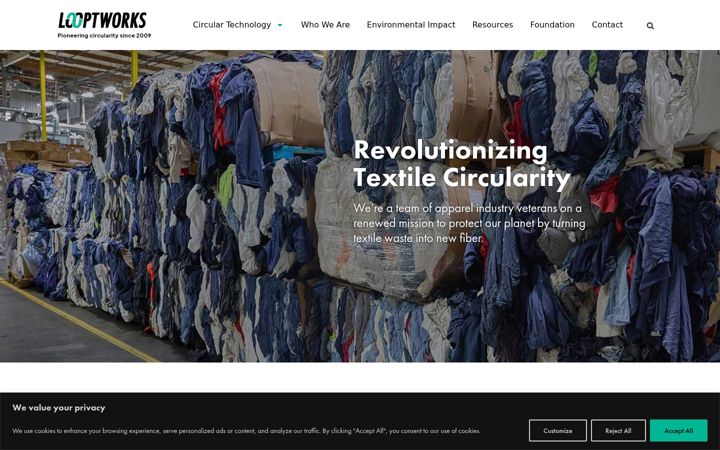 Screenshot of looptworks.com