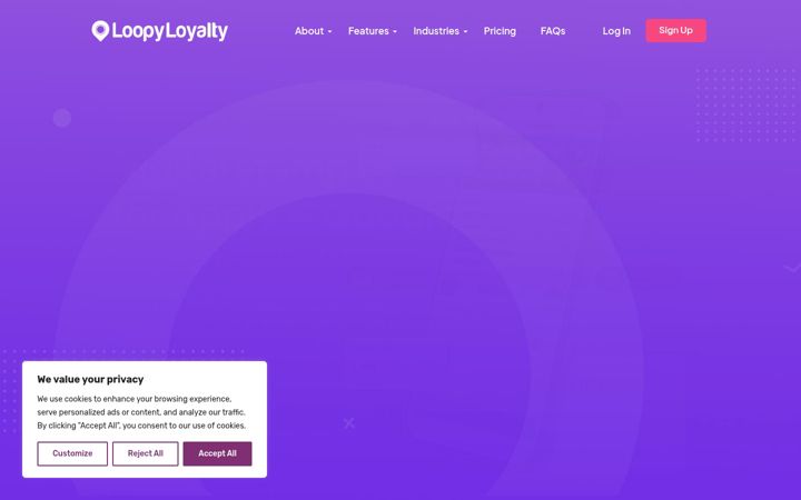 Screenshot of loopyloyalty.com