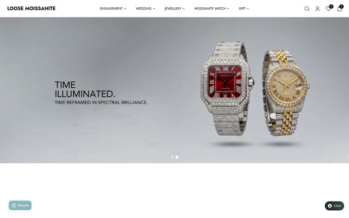 Екранна снимка на loosemoissanite.com