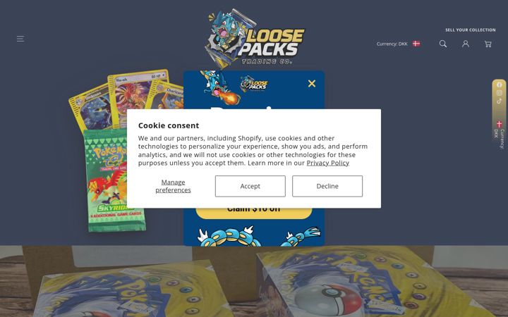 Screenshot ta' loosepacks.com