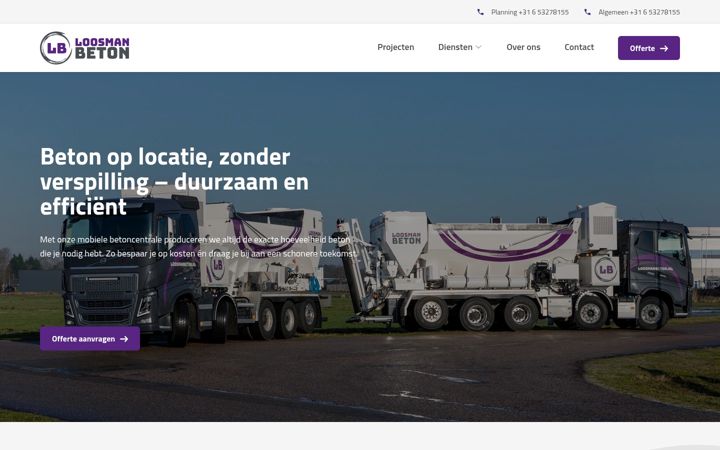 Screenshot of loosmanbeton.nl