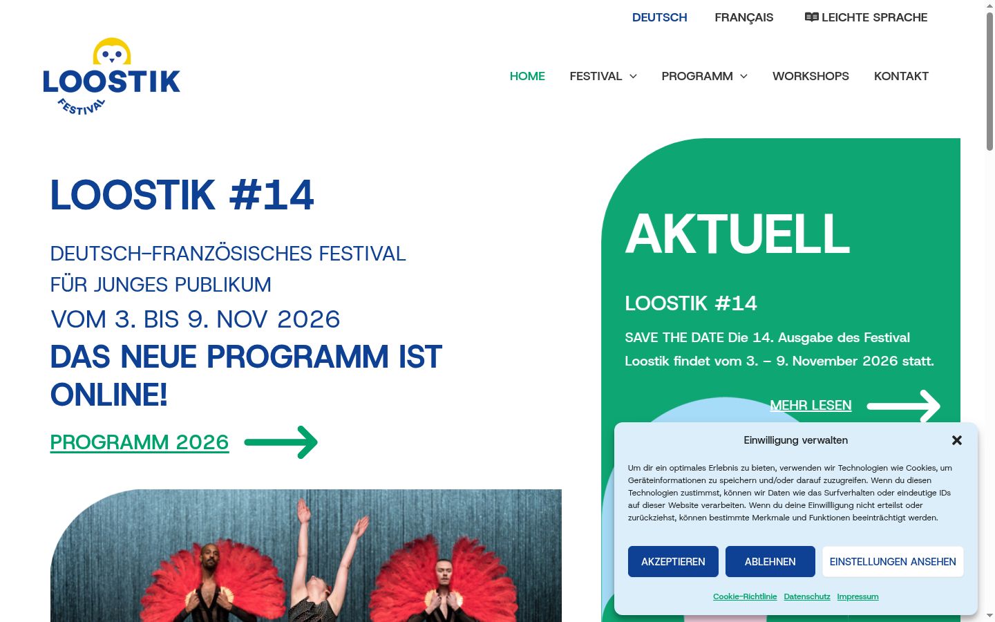 Screenshot tal-banner tal-kunsens muri qabel kwalunkwe interazzjoni