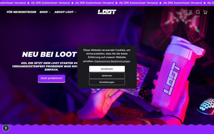 Screenshot of lootdrink.de