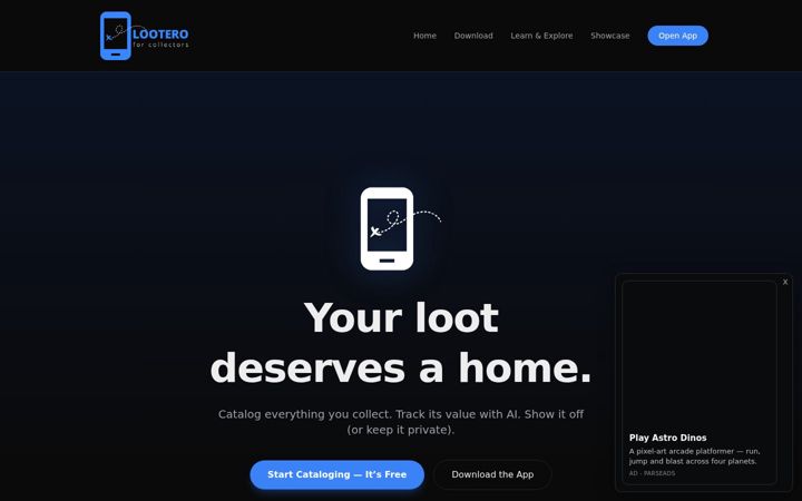 Screenshot of lootero.com