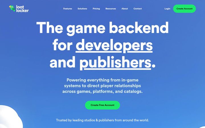 Screenshot of lootlocker.com