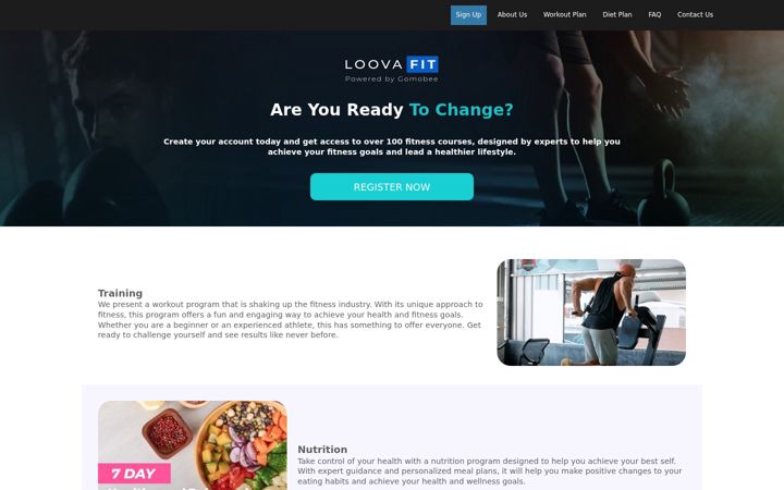 Screenshot of loova-fit.com