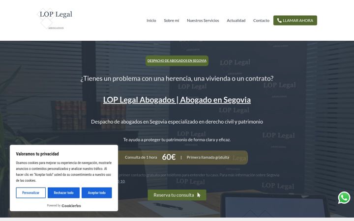 Screenshot of lop-legal.es