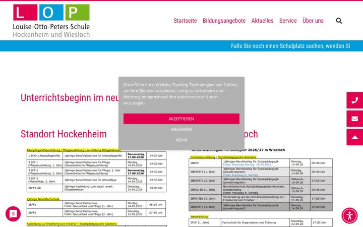 Screenshot of lop-schule.de