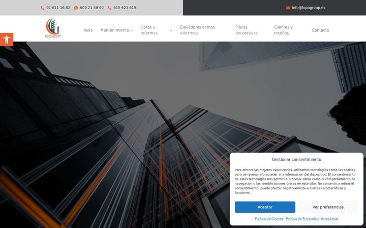 Screenshot of lopagroup.es
