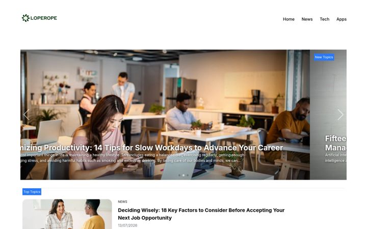 Screenshot van loperope.com