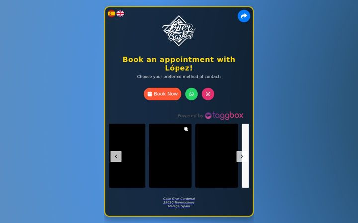 Screenshot of lopezbarber.com