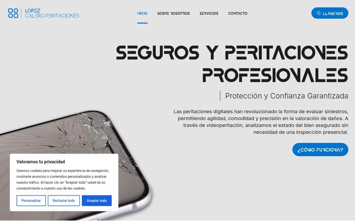 Screenshot of lopezcaleroperitaciones.com