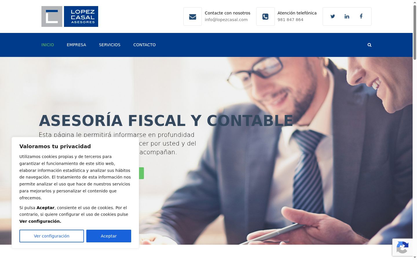 Screenshot del banner di consenso mostrato prima di qualsiasi interazione