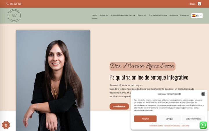 Screenshot of lopezserrapsiquiatria.com