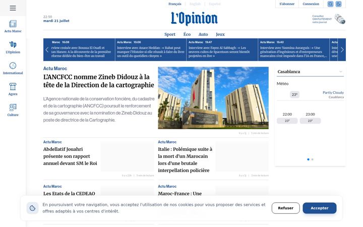 Screenshot of lopinion.ma