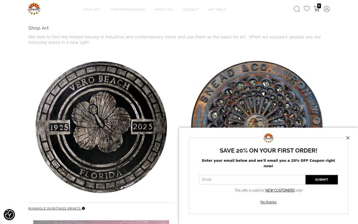 Screenshot of loprestiartgallery.com