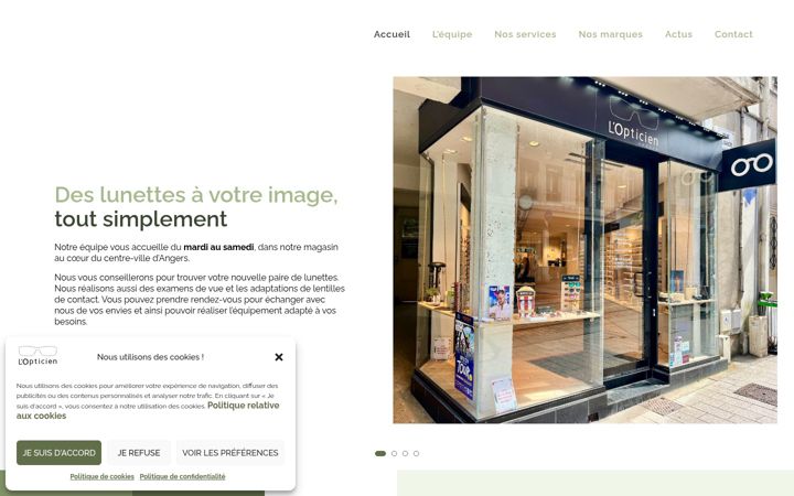 Screenshot of lopticien-angers.com