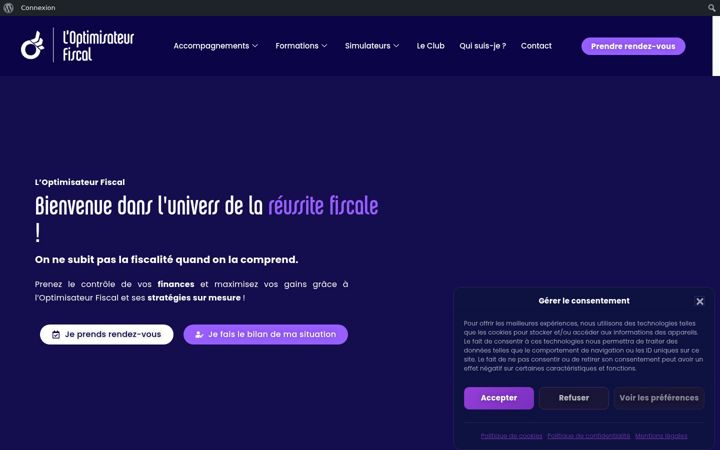 Screenshot of loptimisateurfiscal.fr
