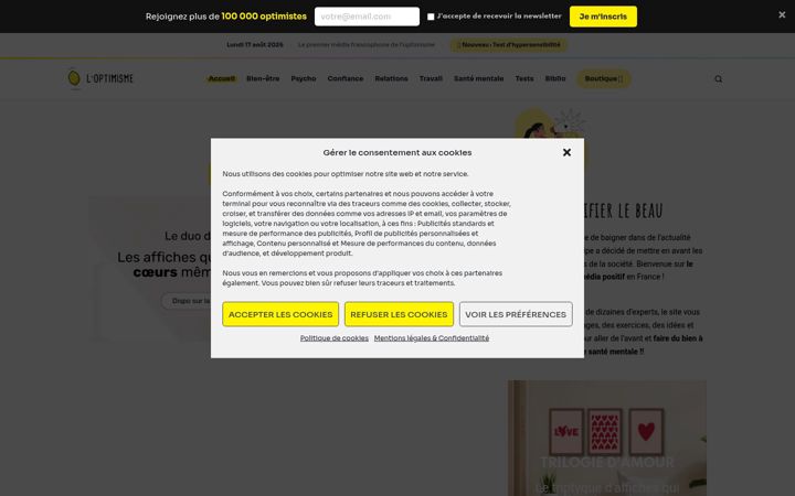 Screenshot of loptimisme.com