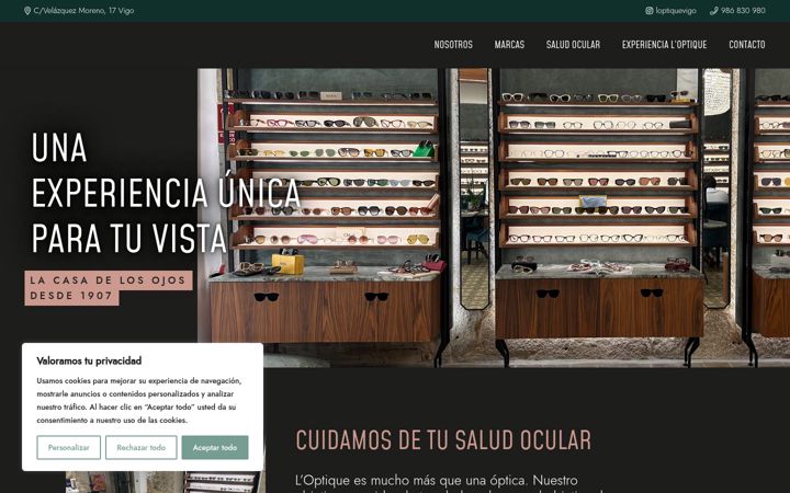 Screenshot of loptiquevigo.com