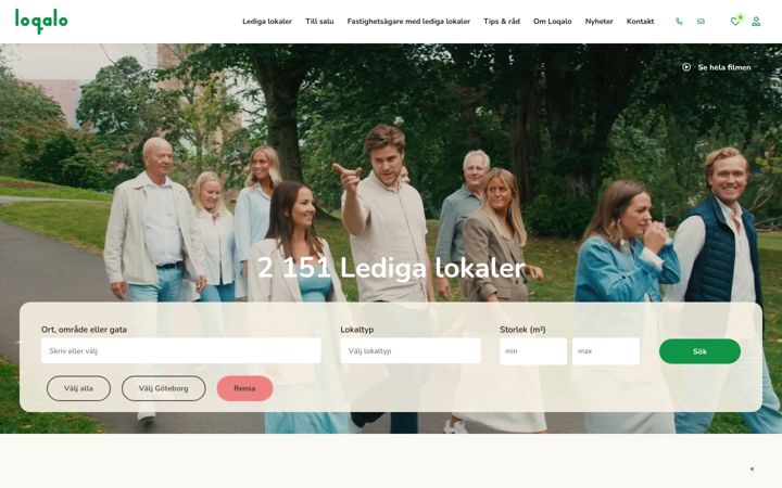 Screenshot von loqalo.se