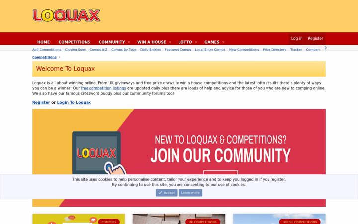 Screenshot of loquax.co.uk