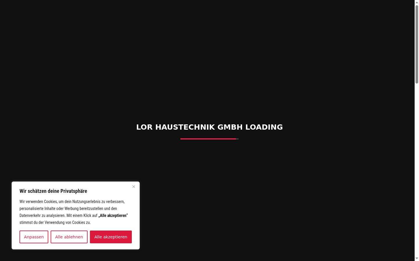Skærmbillede af samtykkebanneret, som det blev vist før nogen interaktion