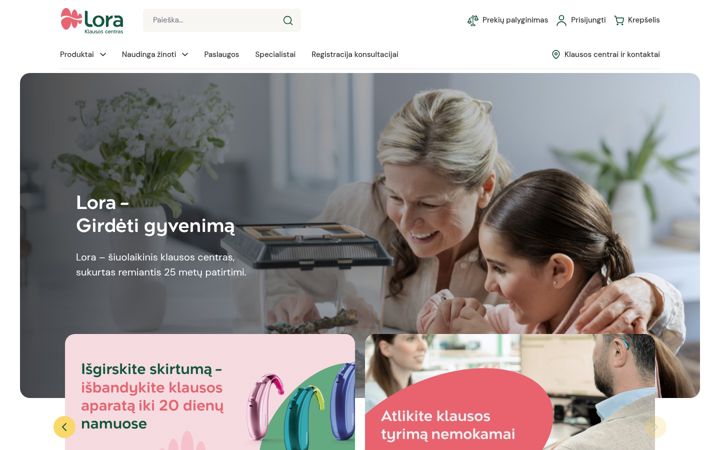Skærmbillede af lora.lt