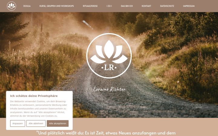 Screenshot of lorainerichter.de