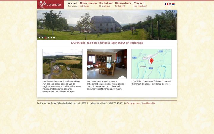 Screenshot of lorchidee-rochehaut.net