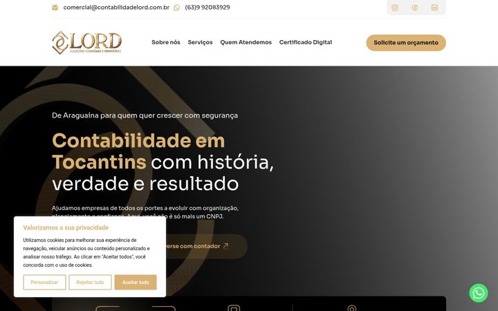 Screenshot of lordcontabilidade.com