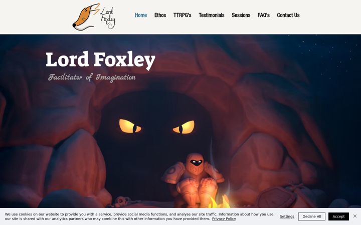 Screenshot of lordfoxley.co.uk