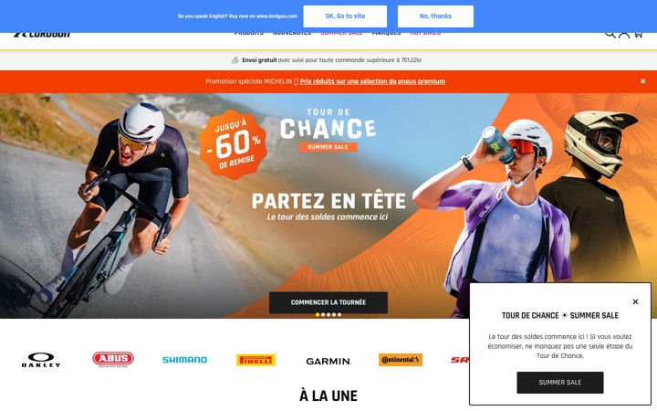Screenshot of lordgunbicycles.fr