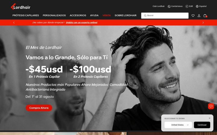 Screenshot of lordhair.es