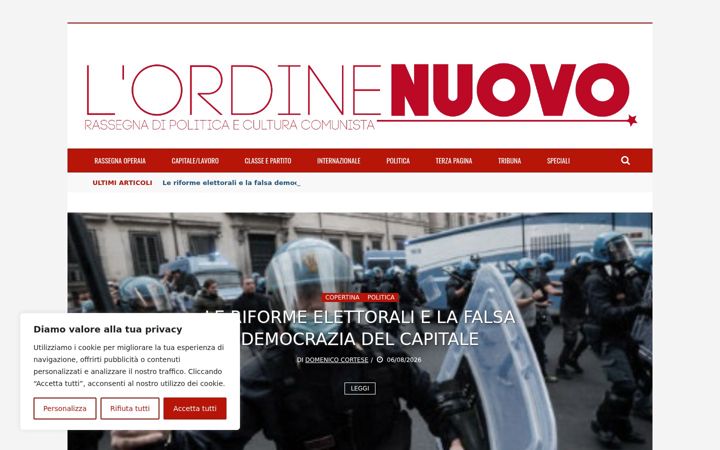 Screenshot of lordinenuovo.it