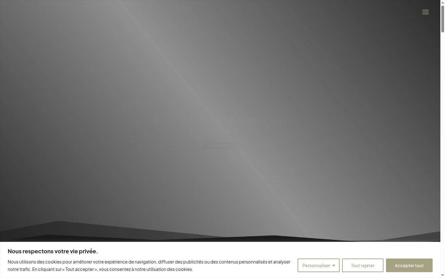 Captura de pantalla del banner de consentimiento mostrado antes de cualquier interacción