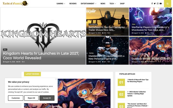 Screenshot of lordsofgaming.net