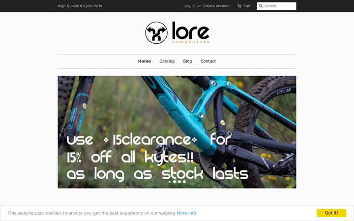 Screenshot of lore-components.com