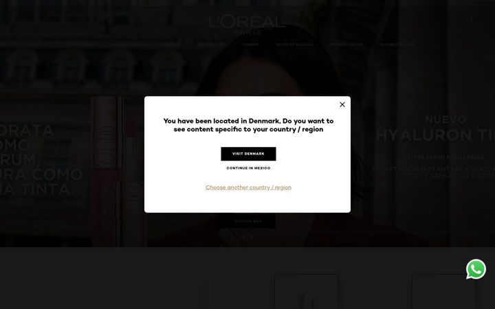 Screenshot of loreal-paris.com.mx