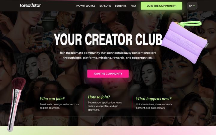 Screenshot of lorealistar.com