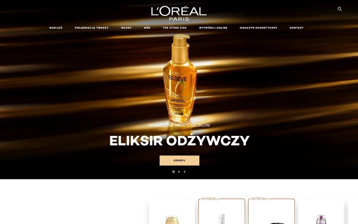 Screenshot of lorealparis.pl