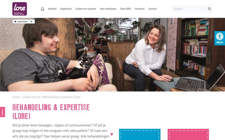 Screenshot of lorebehandelcentrum.nl