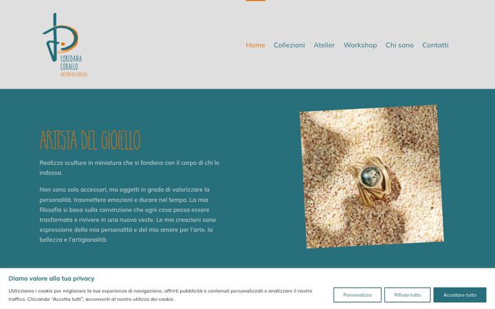 Screenshot of loredanacorallo.com