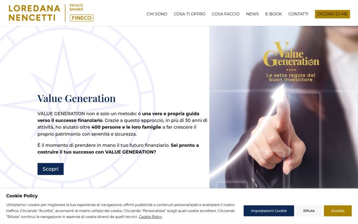 Screenshot of loredananencetti.com