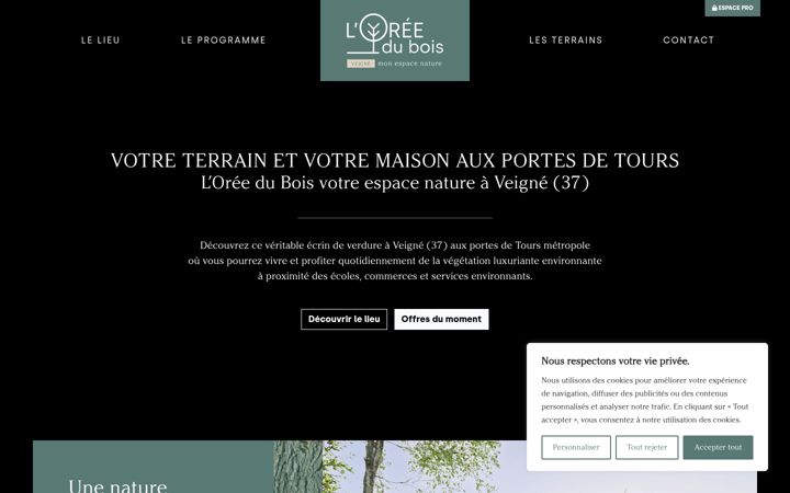 Screenshot of loreedubois-veigne.fr