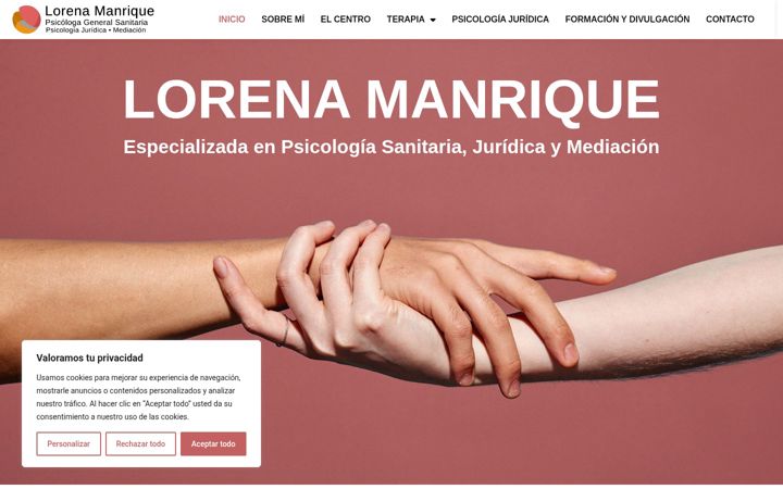 Screenshot of lorenamanrique.es