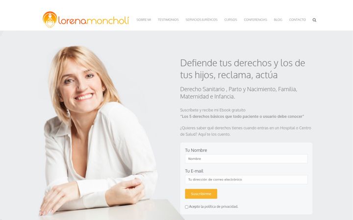 Screenshot of lorenamoncholi.com